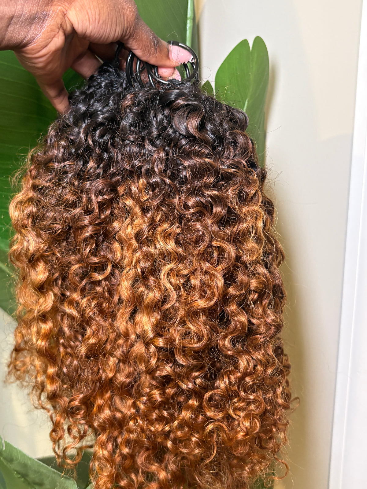 Burmese Curly Honey Blonde Ombre Feather  Crochet hair